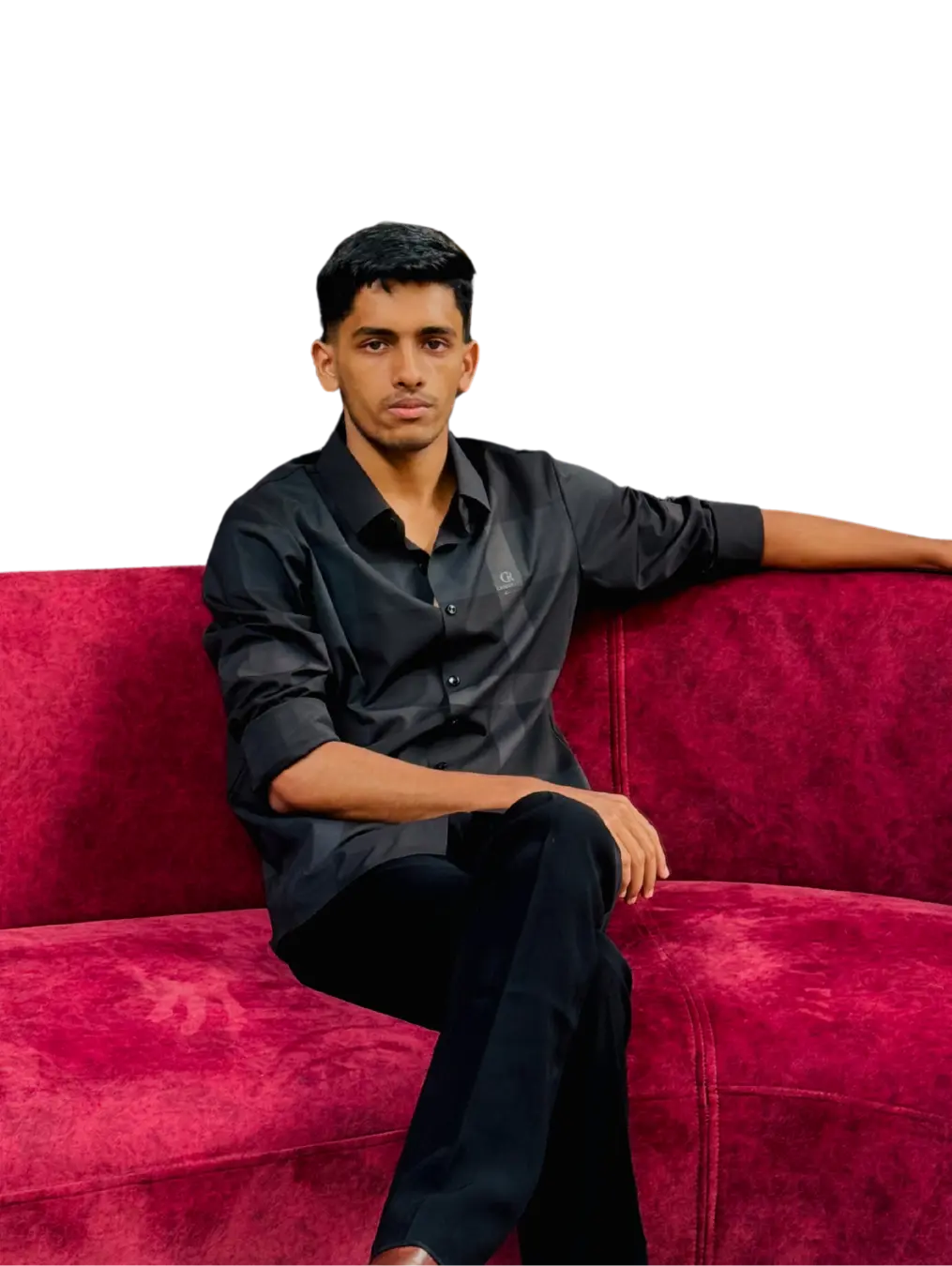 sitting image of muhammed fajis in about me section